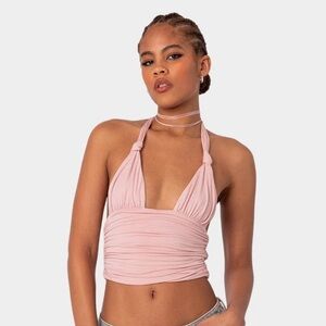 Edikted Lillie Knotted Halter Top